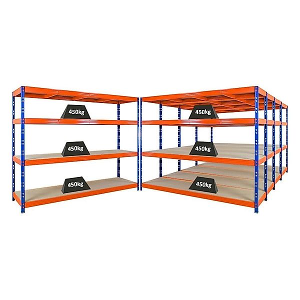 PROREGAL Mega Deal 5x Profi Schwerlastregal Rhino HxBxT 180x240x60cm 4 Span günstig online kaufen