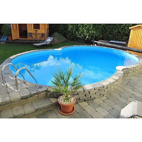 Summer Fun Stahlwand-Pool CALYPSO Halbhoch-Einbaubecken Achtf. 525 x 320 x günstig online kaufen