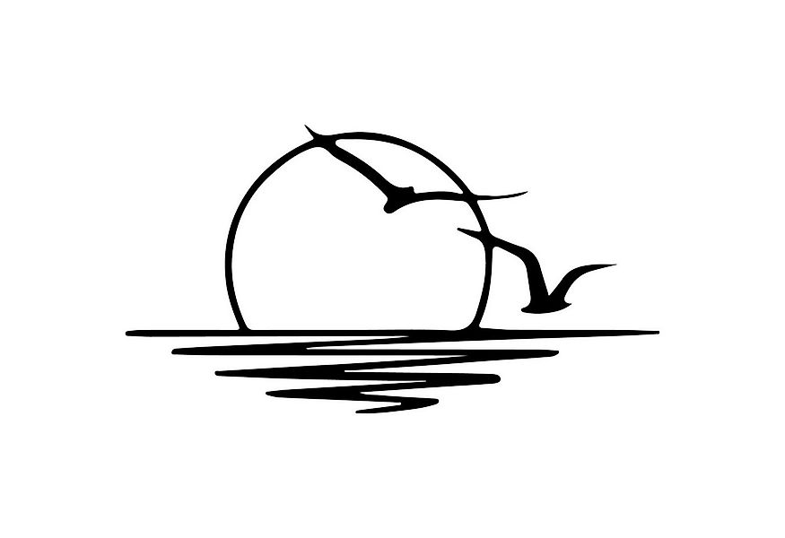 Jumpeak Wanddekoobjekt Sonne und Möwe Metall Kunst Wanddekor, Abstrakter So günstig online kaufen