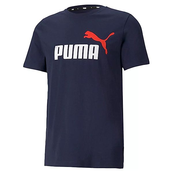 Puma Essential+ Logo Kurzarm T-shirt M Peacoat günstig online kaufen