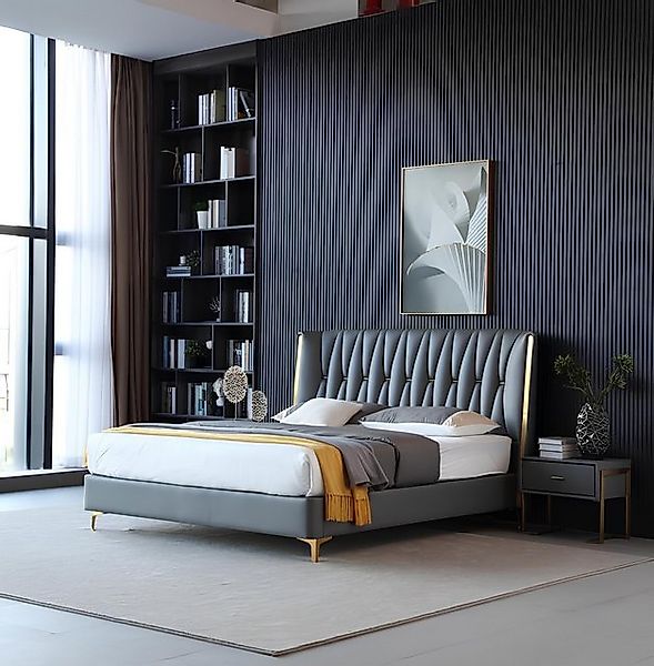 JVmoebel Bett Bett Schwarz Designer Jugendliche Luxus Komplett Doppelbett ( günstig online kaufen
