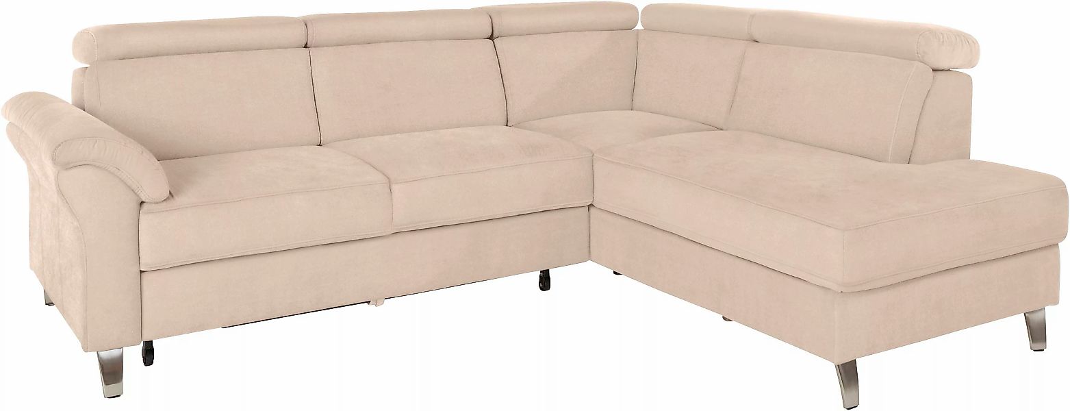 sit&more Ecksofa, inklusive Kopfteilverstellung, wahlweise mit Bettfunktion günstig online kaufen