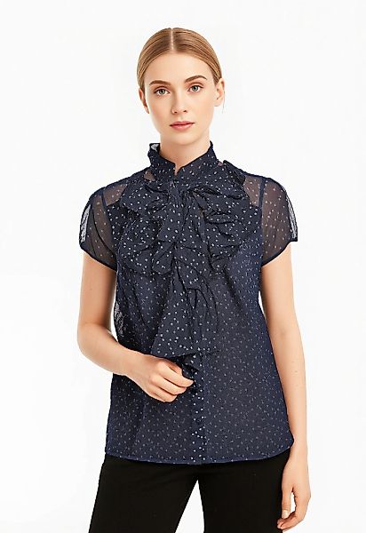 Saint Tropez Rüschenbluse "LiljaSZ Crinkle SS Shirt" Kunstfaser, Regular fi günstig online kaufen