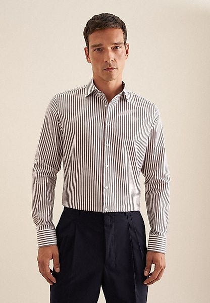 seidensticker Businesshemd Schwarze Rose Slim 1/1 Kentkragen Gestreift günstig online kaufen