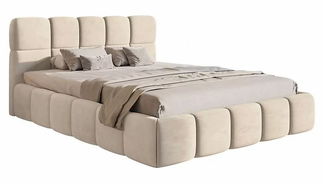 NADUVI Collection | Bettgestell Chloe Samt 140 x 200 mit Bettkasten günstig online kaufen