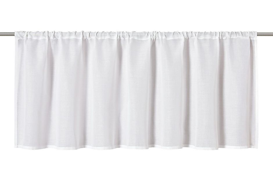 ELBERSDRUCKE Scheibengardine Bistrogardine Uni Spume weiß halbtransparent 4 günstig online kaufen