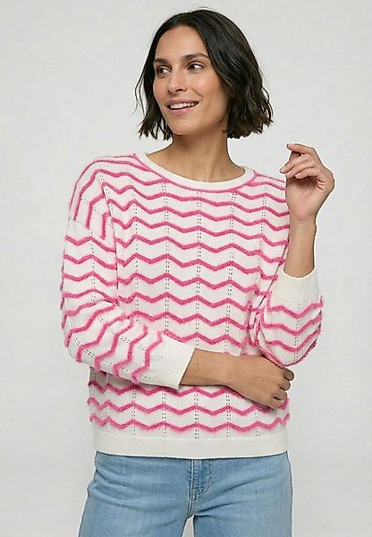 Olsen Strickpullover Pullover mit Allover-Dessin und 3/4-Ärmeln günstig online kaufen