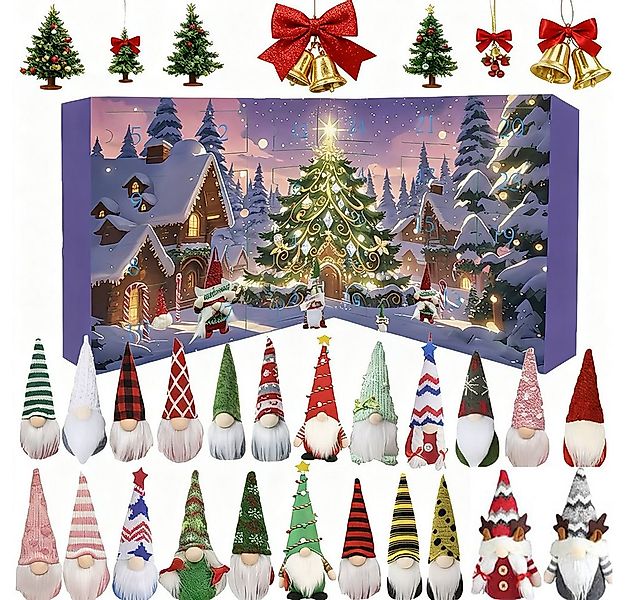 CLTYQ Adventskalender Gnome Adventskalender 2025, 24 Tage Weihnachtsgnome C günstig online kaufen