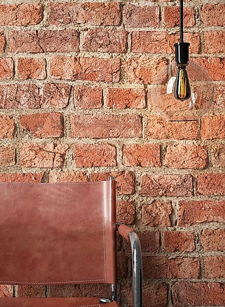 Newroom Papiertapete, Steintapete Rot Industrial Steintapete günstig online kaufen