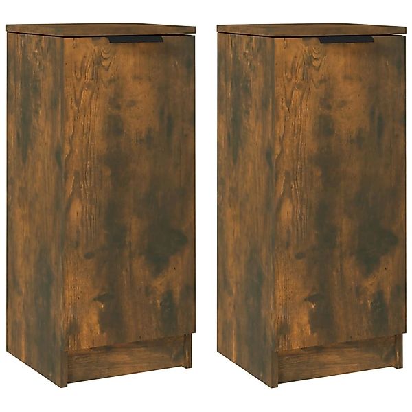 vidaXL Sideboards 2 Stk Räuchereiche 30x30x70 cm Holzwerkstoff 817007 günstig online kaufen