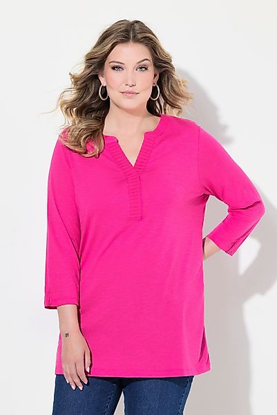 MIAMODA T-Shirt Blusenshirt Straight Fit Ausschnitt günstig online kaufen