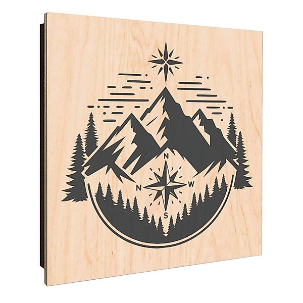 Banjado Großer Schlüsselkasten Holz 30x30cm Schwarz Scharnier Links 50 Hake günstig online kaufen