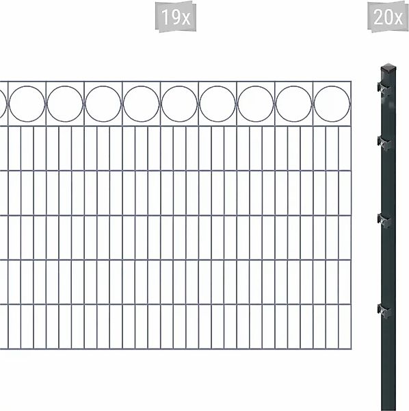 Arvotec Doppelstabmattenzaun "ESSENTIAL 120 zum Einbetonieren "Ring" mit Zi günstig online kaufen