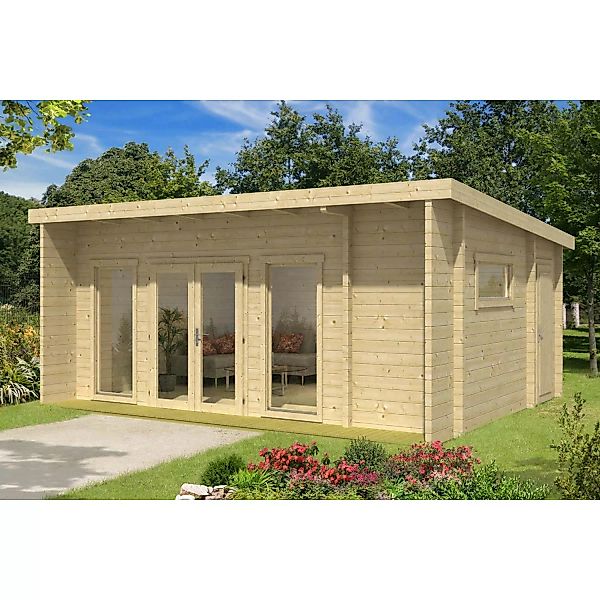 Alpholz Gartenhaus Carla-70 ISO Pultdach 622 cm x 492 cm Braun günstig online kaufen