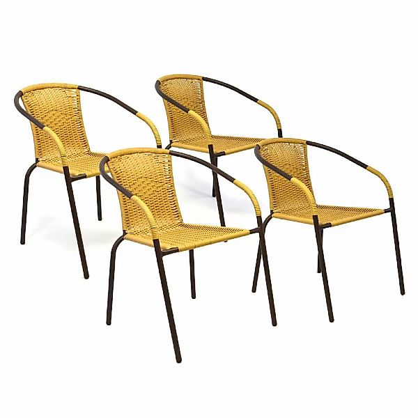 VCM Gartenstuhl "4er Set Bistrostuhl Balkon Gartenstuhl" () günstig online kaufen