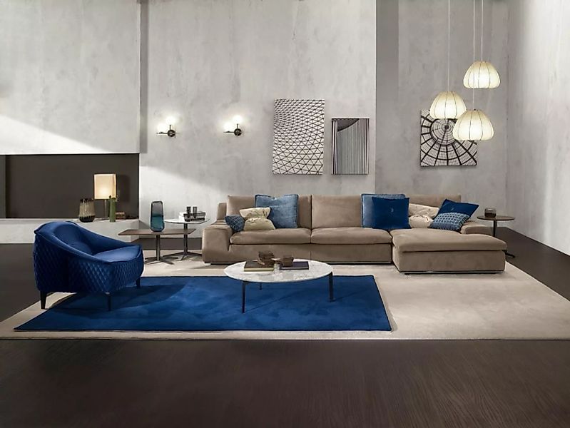 JVmoebel Ecksofa Ecksofa L Form Couch Luxus Italienische Möbel Sofa Grau PR günstig online kaufen