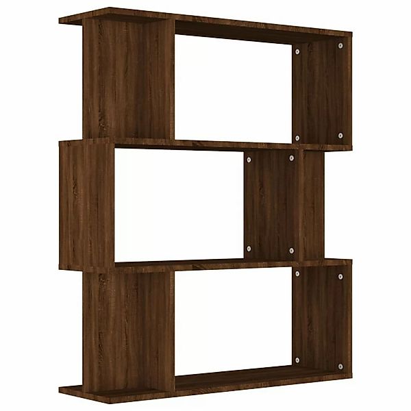 vidaXL Bücherregal Bücherregal/Raumteiler Braun Eiche 80x24x96 günstig online kaufen