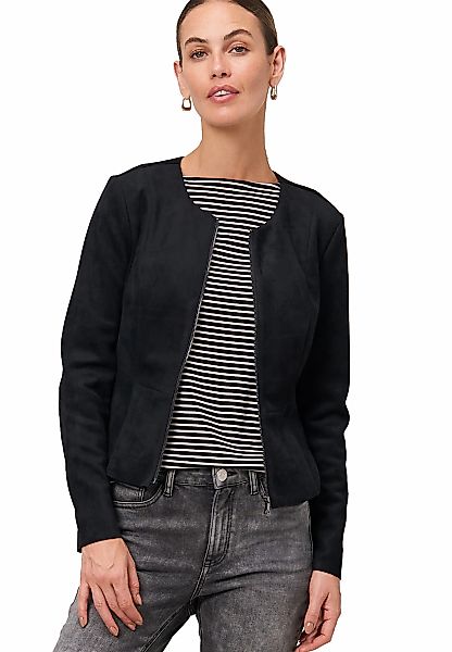 Zero Jackenblazer "Damen Blazer Wildlederoptik" Plain/ohne Details günstig online kaufen