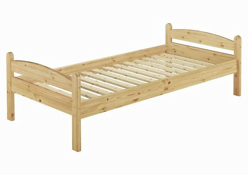 ERST-HOLZ Bett Breites Einzelbett 100x200 Kiefer massiv mit Rost, Kieferfar günstig online kaufen