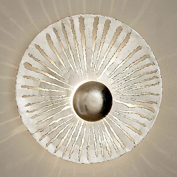 LED-Wandleuchte Pietro, runde Form, silber günstig online kaufen