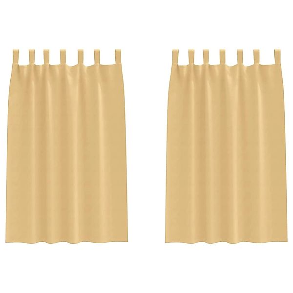 vidaXL Verdunkelungs-Vorhänge mit Ringen Beige Polyester 4107534 günstig online kaufen