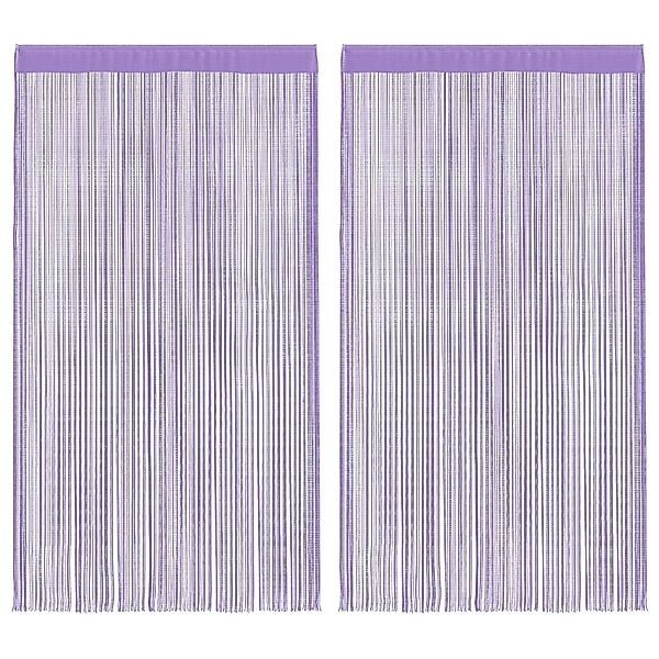 vidaXL Fadenvorhänge 2 Stk Lila 100x250 cm 4102047 günstig online kaufen