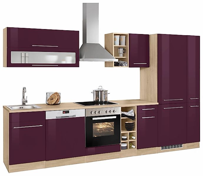 KOCHSTATION Küchenzeile »KS-Eton« mit E-Geräten, Breite 330 cm günstig online kaufen