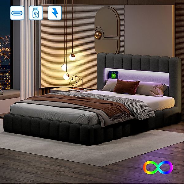 Furnishings Home Polsterbett Doppelbett Jugendbett (Set, günstig online kaufen
