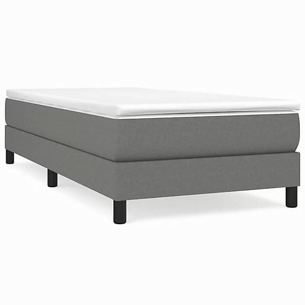 furnicato Bett Boxspringbett mit Matratze Dunkelgrau 80x200 cm Stoff (1-tlg günstig online kaufen