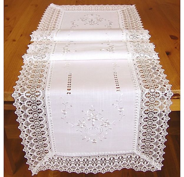 matches21 HOME & HOBBY Tischdecke Tischläufer CORA Spitze & Stickerei Landh günstig online kaufen