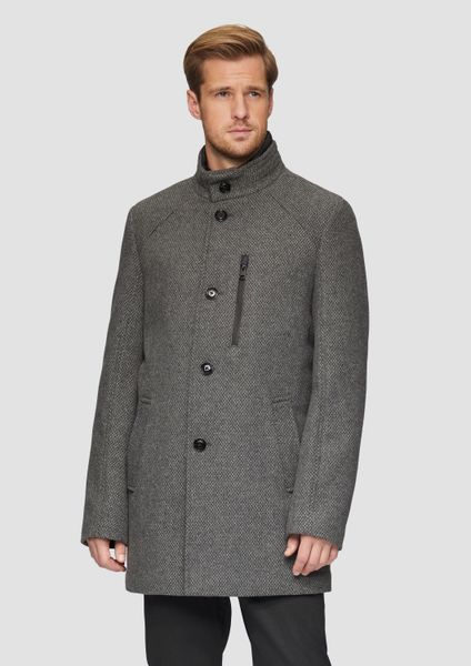 s.Oliver Wintermantel Outdoor-Mantel Wattierter Wollmix-Mantel mit günstig online kaufen