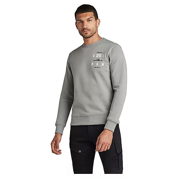 G-star Back Print Logo Sweatshirt XS Charcoal günstig online kaufen