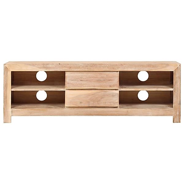 Tv-schrank Akazienholz Massiv 120 X 30 X 40 Cm Hellbraun günstig online kaufen