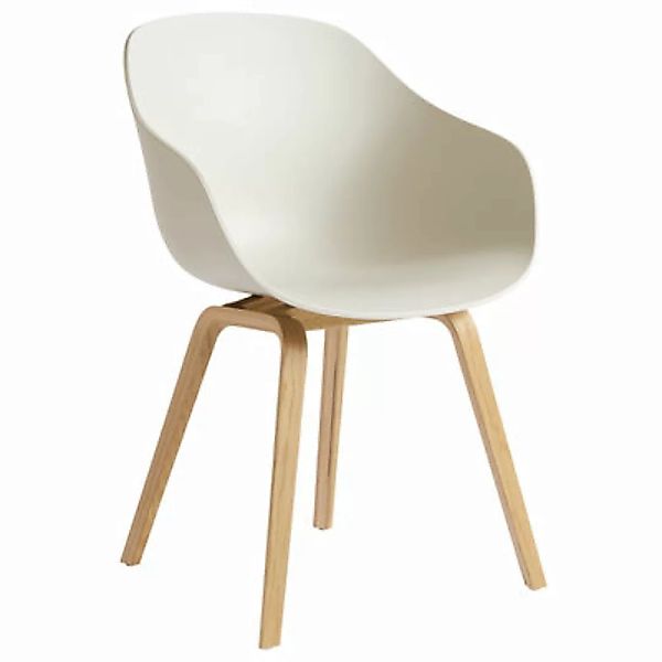 Sessel About a chair AAC 222 plastikmaterial weiß beige / Kunststoff & Holz günstig online kaufen