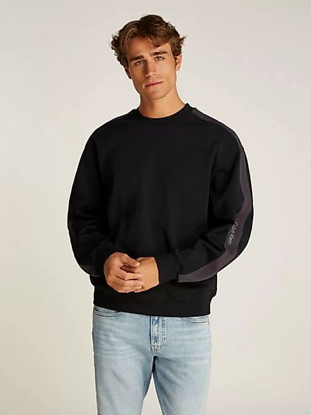 Calvin Klein Jeans Sweatshirt LOGO TAPE CREW NECK mit Logo-Band an den Ärme günstig online kaufen