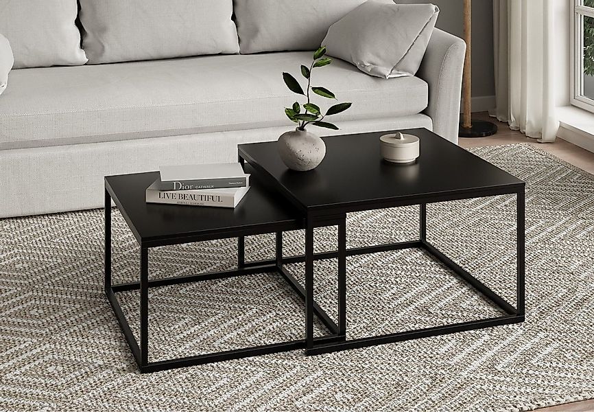 Home Collective Couchtisch Couchtisch 2er Set 42cm und 36cm hoch, Beistellt günstig online kaufen