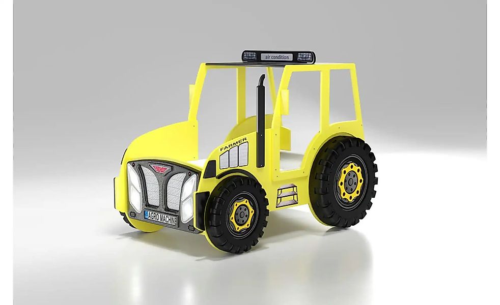 Autobett Traktor   ¦ gelb ¦ Maße (cm): B: 111 H: 145 Betten > Bettgestelle günstig online kaufen
