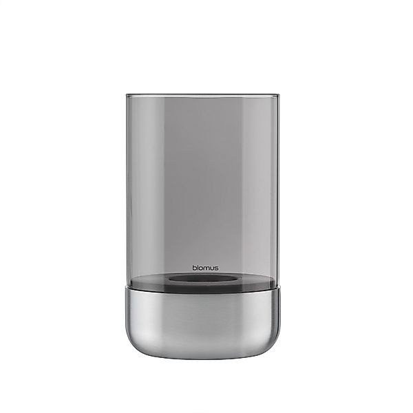 blomus Windlicht -CALMA- Glas Smoke, Edelstahl günstig online kaufen
