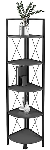 VCM Standregal Holz Metall Eckregal Bücher günstig online kaufen