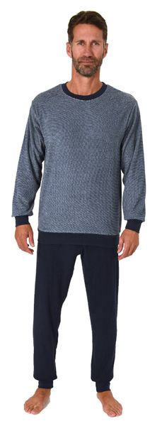 Normann Pyjama Herren langarm Frottee Schlafanzug günstig online kaufen