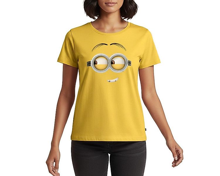 Spreadshirt T-Shirt Minions Dave Gesicht Kostüm Despicable Me Fasching Frau günstig online kaufen
