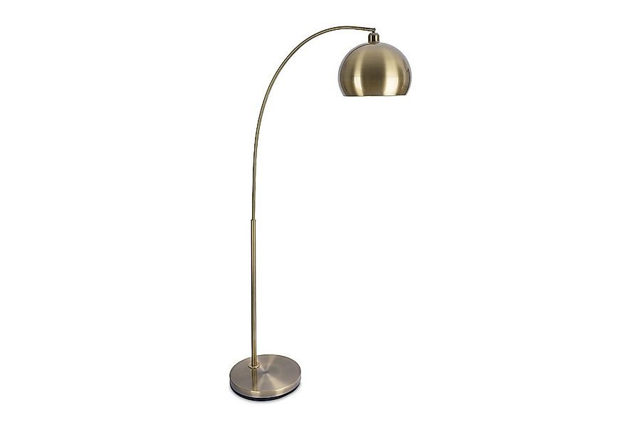 relaxdays Stehlampe Bogenförmige Stehlampe Metall, gold günstig online kaufen