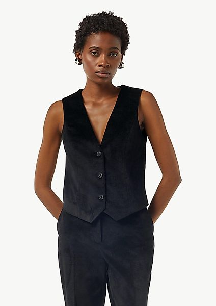 comma Funktionsweste Indoor-Weste Kurze Samt-Weste mit günstig online kaufen