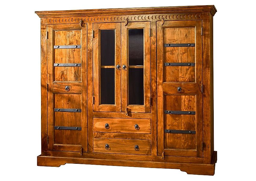 Massivmoebel24 Highboard (Highboard Akazie 160x50x142 honig  günstig online kaufen