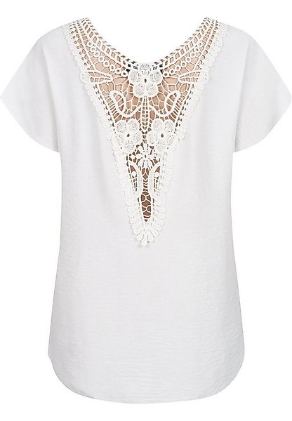 CLOUD 5IVE T-Shirt CLOUD 5IVE Cloud5ive Damen Musselin Top mit Spitzenbesat günstig online kaufen