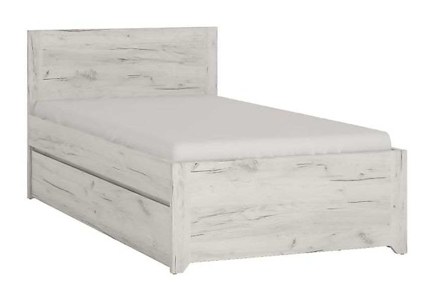 Bett 90x200 ANGEL TYP-90 von Wojcik Weiß Eiche Craft günstig online kaufen