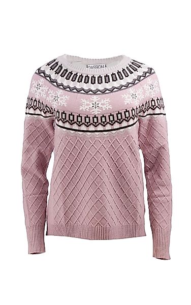 Passioni Strickpullover Norwegerpullover mit Strukturstrick günstig online kaufen