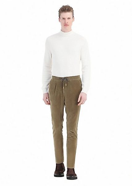 RAMSEY Chinohose Khaki Weben Jogging Passform Baumwollmischung Hose günstig online kaufen