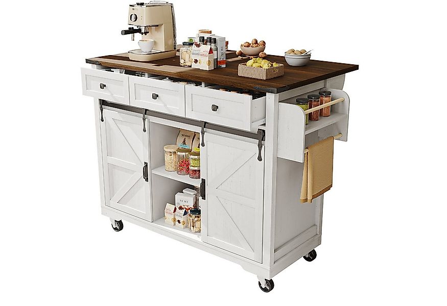 i@home Küchenwagen mit ausziehbarer Arbeitsplatte, Küchenschrank, (Packung günstig online kaufen