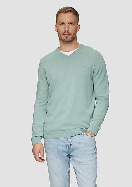 s.Oliver Longpullover Strickpullover Strickpullover mit Logo-Stickerei günstig online kaufen